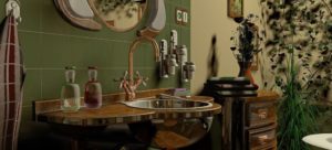 skab til badeværelse